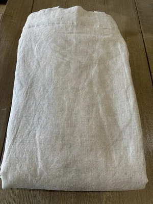 Cortina de lino belga Pottery Barn 1 panel 100x108" LINO OSCURO Foto 1 de 2