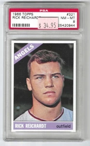 1966 Topps Rick Reichardt #321 PSA 8 NM-MT - Picture 1 of 2