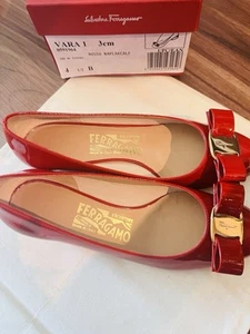 Brand New Ferragamo Vara Pump - US Size 4.5B - Red Leather  - Picture 1 of 8