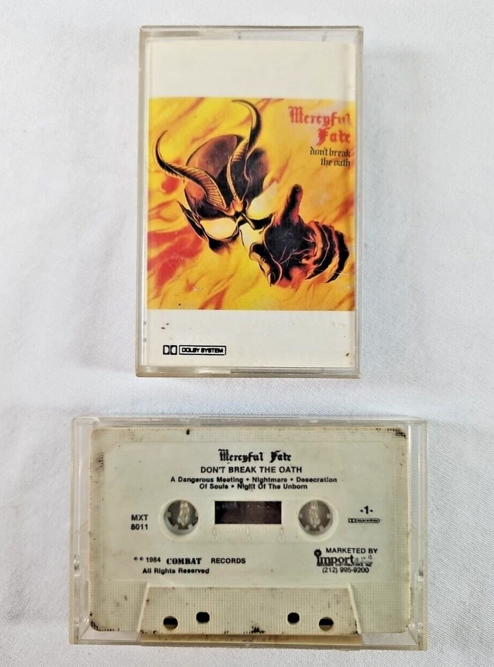 Mercyful Fate Dont Break the Oath Cassette Tape Lot Roadracer Combat Foto 1 de 4