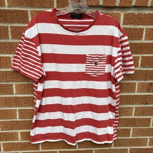 Polo Ralph Lauren Damen T-Shirt Classic Fit Gr. M orange & weiß gestreift - Bild 1 von 6