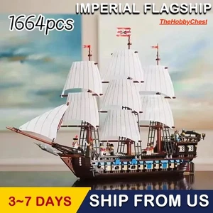 NEW 2025 Pirates Imperial Flagship 1:1 (10210) 1664PC Building Blocks Ship Toy - Picture 1 of 9