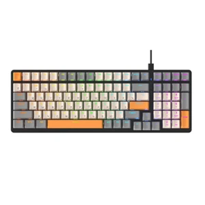 Clavier mécanique filaire K3 rétroéclairé pour PC russe (commutateur noir Orange - Photo 1/12