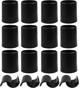 32 Pcs Wire Shelf Clips, 1.5" Post Wire Shelving Lock Clips, Black Plastic - Picture 1 of 12