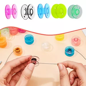 Plastic Bobbins Assorted Colors for Universal Fits Most Brands Sewing Machine - Picture 1 of 13