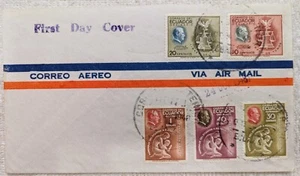 Ecuador #509-513 FDC - HC - 10/24/48 - Set Commemorating Franklin Roosevelt  - Picture 1 of 2