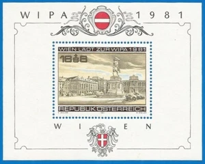 Austria 1981 mint block MNH(**) Architecture - Picture 1 of 1