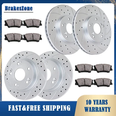 Kit de pastillas de freno delanteras traseras aptas para Honda Accord 2003 2004 2005 2006 2007 Foto 1 de 4