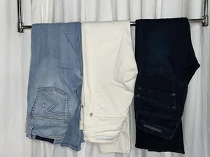 Lot Rock & Republic Jeans Size 6 Womens Berlin Skinny Blue White Black Denim - Picture 1 of 14