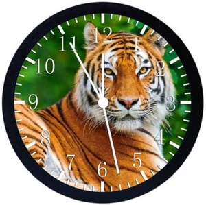 Beautiful Tiger Wall Clock 12" Large Personalized option with adding names E358 - Picture 1 of 6