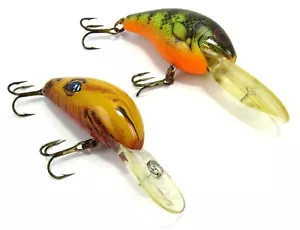 Vintage Rebel Plastic Diving Crankbaits, Camel Joe Humpy and Deep WeeR, Read - Picture 1 of 9
