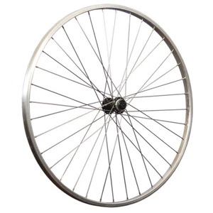 26 Zoll Fahrrad Vorderrad Aluminiumfelge Shimano HB-QC300 Nabe Disc CL silber - Bild 1 von 8