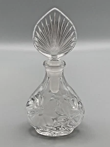 Vintage clear glass with frosty Flower detail Princess House perfume bottle - Picture 1 of 13