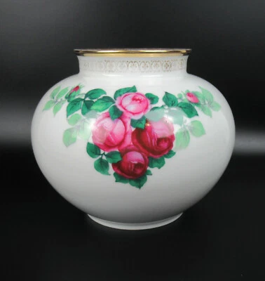 Fürstenberg Porzellan Vase Blumendekor Rosendekor Jugendstil Art Nouveau - Bild 1 von 4