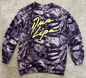 H&M Girls' Purple Tie Dye 'Dua Lipa Don't Start Now' Sweatshirt Size 20 - Picture 1 of 4