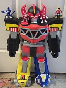 Mighty Morphin Power Rangers Megazord Imaginext Playset WITH FIGURES 3 Missiles - Picture 1 of 8