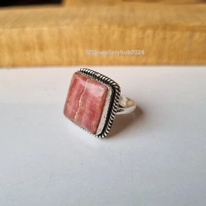 Unique Rhodochrosite Gemstone Ring 925 Sterling Silver Free Shipping Ring PG5439 - Picture 1 of 4