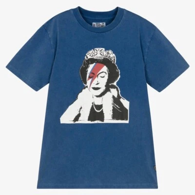 GUESS x Brandalised Junior Boy's Bansky Queen Tee Blue ( 7 ) - Image 1 of 4