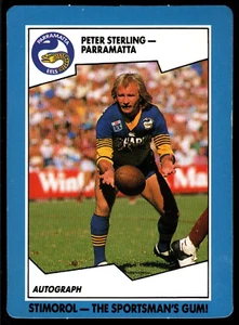 1989 #100 Peter Sterling Parramatta Eels Scanlens Stimorol rugby league NRL card - Picture 1 of 2