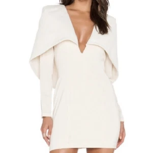 ASILIO Almost Famous Woman's Sz S Nude Long Sleeve Caped Mini Dress NWT REVOLVE - Picture 1 of 11