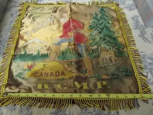 Vtg. Royal Canadian Mounted Police / Winnipeg Canada Souvenir Pillow Sham - Picture 1 of 11