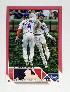 2023 Topps Mother's Day Hot Pink #376 Christopher Morel Chicago Cubs RC /50