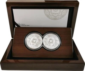 South Africa Big Five Buffalo 2021 juego 2x 1 oz moneda de plata de doble prueba - Imagen 1 de 3