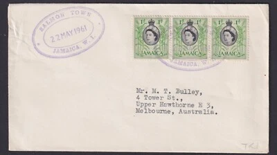 JAMAICA: (20890) SALMON TOWN cubierta a Australia/TRD cancelar Foto 1 de 2