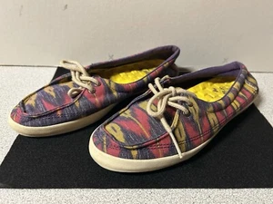 Vans "The Original Surf Siders" Size 7  Colorful unique pattern Sand insole - Picture 1 of 19