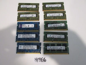 Samsung 10x2Gb=20Gb PC3-10600 12800 1333Mhz DDR3 SODIMM Laptop Memory RAM (4766) - Picture 1 of 2
