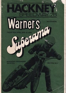 Vintage Speedway Programmes - Warners Superrama Aprol 1976 - Picture 1 of 1