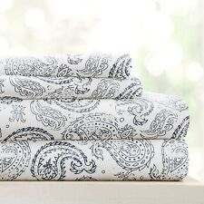 ienjoy Home 4 Piece Coarse Paisley Patterned Home Collection 4 Sheet Set, Kin...