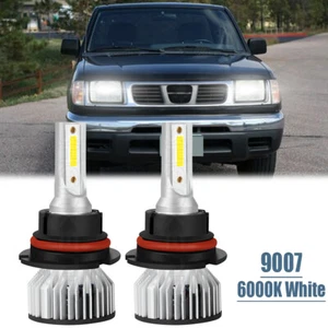 For Nissan Frontier 1998-2000 6000K 2PC 9004 LED Headlight High/Low Beam Bulbs - Foto 1 di 12