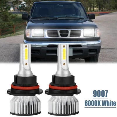 For Nissan Frontier 1998-2000 6000K 2PC 9004 LED Headlight High/Low Beam Bulbs - Image 1 of 4