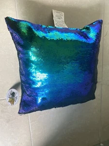 mermaid sequins pillow 18” By 18”, New With Tag - Picture 1 of 4