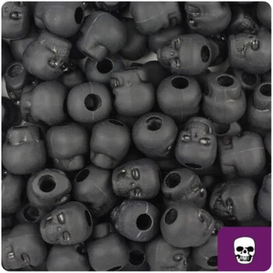 BeadTin Halloween 11mm Skull Pony Beads (150pcs) - Over 40 style choices!!! - Picture 1 of 48