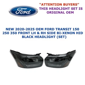 NEW 2020-2025 Ford Transit 150 250 350 LH & RH side BI-XENON HID headlight (SET) - Picture 1 of 10