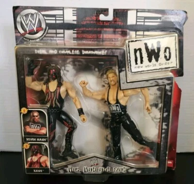Nuevo y Nuevo Lote Figura Big Bad And Mad Kevin Nash & Kane Paquete de 2 WWE JAKKS RARO DIFÍCIL DE ENCONTRAR 2002 NUEVO Foto 1 de 2