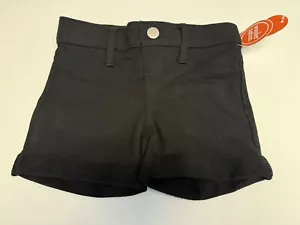 Wonder Nation French Girls Sz 4-5 Shorts Black Pull On Adjustable Waist New - Picture 1 of 6