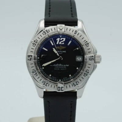 Reloj De Dama Breitling Colt Oceane Quartz A57350 Acero Negro Acero BR097 - Imagen 1 de 4