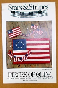 Sterne und Streifen Bastelmuster Flagge in 4 Größen FF ungeschnitten Neu aus altem Lagerbestand (B-185) - Bild 1 von 5