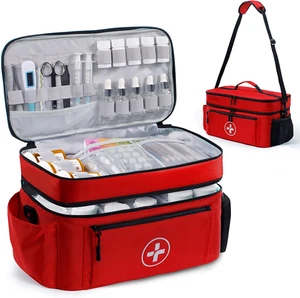 BAGSFY Travel Medicine Bag Organizer, Medical Bag Empty, Pill Bottle Organizer f - Picture 1 of 12