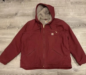Carhartt Women’s Sierra Hooded Sherpa Lined Jacket WJ141 605 Detroit Size XXL 20 - Picture 1 of 7