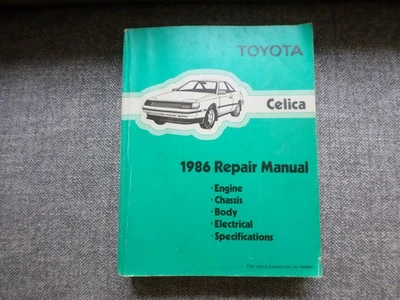 1986 Toyota Celica Coupe Workshop Shop Service Repair Manual Book ST GT GTS 2.0L - Image 1 of 4