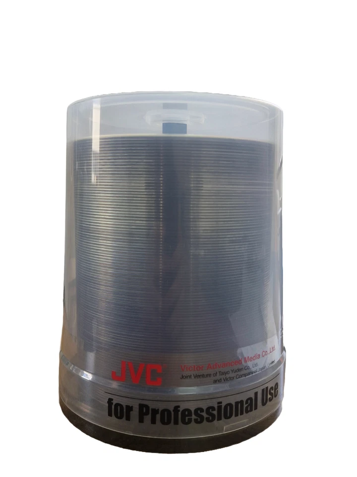 100 x JVC DVD-R 4.7 GB 16x White Thermal Prism Printable - Image 1 of 1
