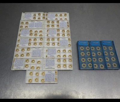 Lot of 160 New! Carb Inserts Ingersoll RPLT120400TN, Seco RPHT10T3M0T-M08 T25M   - Image 1 of 4