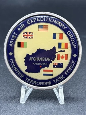 USAF 451st Air Expeditionary Group Kandahar, Afghanistan Challenge Coin - Image 1 of 4
