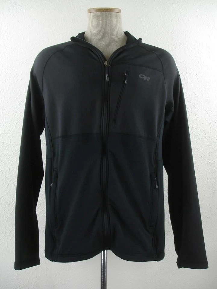 Men's XL Outdoor Research 271451 Vigor Grid Fleece Full-Zip Black Jacket Stretch - Image 1 of 4