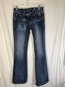 Miss Me Jeans Damen 27 blau Boot Leg Damen Denim Freizeit Western Hose gebraucht, in einwandfreiem Zustand - Bild 1 von 8