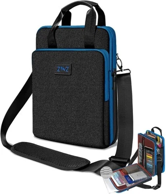 ZINZ 12.3-13 Inch Travel Laptop Shoulder Bag 12.3-13", Black-blue Edge  - Image 1 of 4